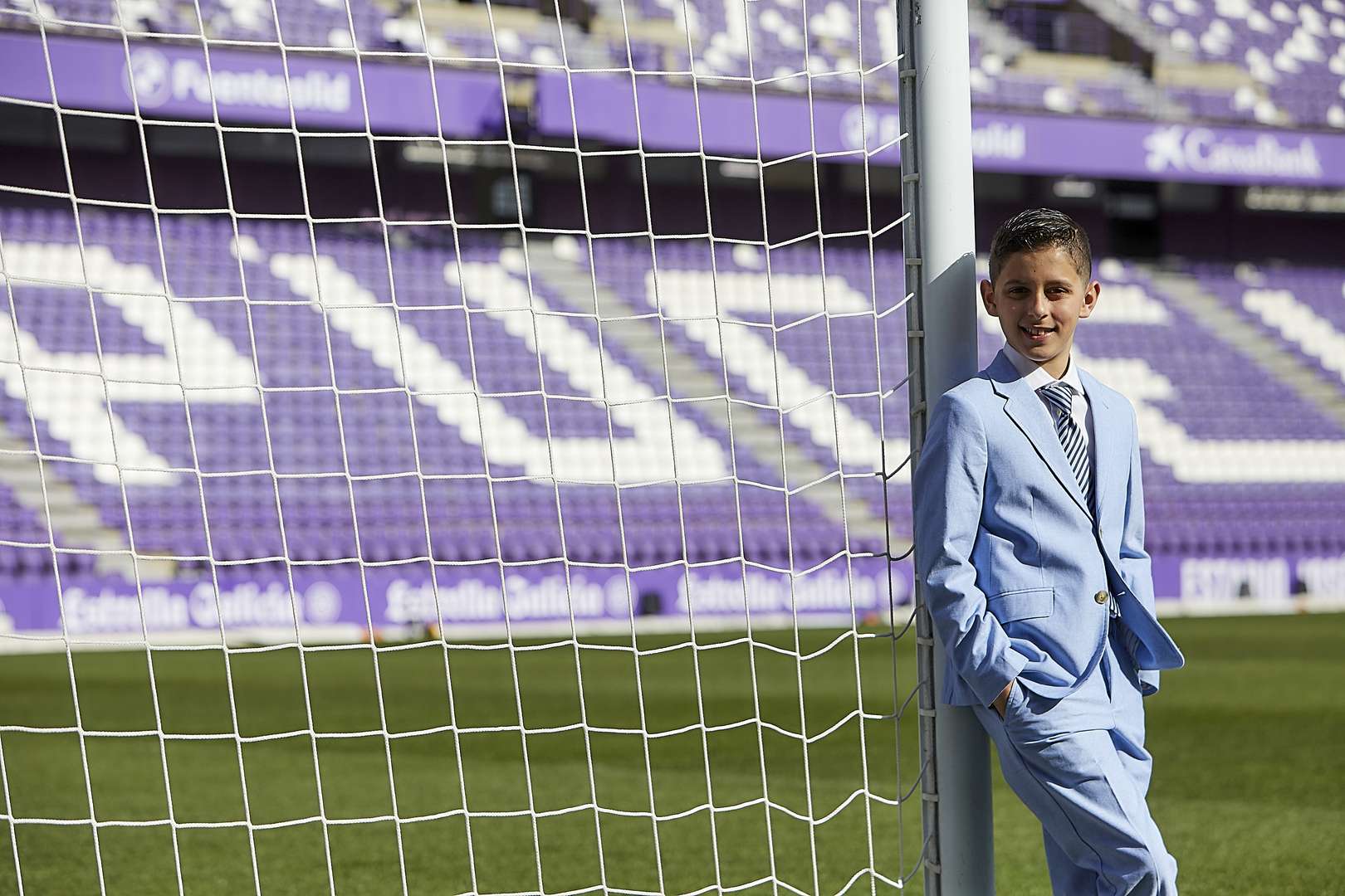 Foto artística de comunión en el Estadio José Zorrilla